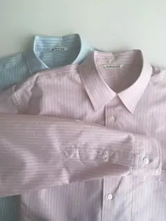 AURALEE FINX POLYESTER STRIPE SHIRT