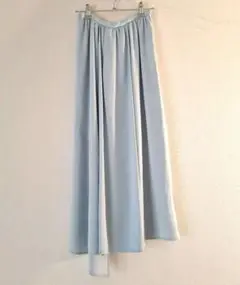 水色 フレアロングスカート
