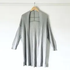 【月末セール・良品】アンタイトル グレー レーヨン混 カーディガン 夏 秋服 M