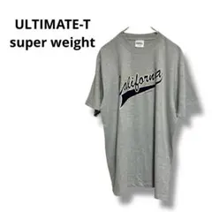 【ULTIMATE-T】半袖　Tシャツ　カットソー　ロゴ　カジュアル　グレー　M