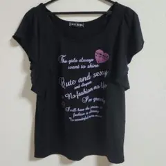 CECI L McBEE ブラック ノースリーブ Tシャツ