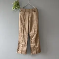 サンライズコスモス［M］美品✨日本製　光沢ツヤ感　センタープレスワイドスラックス