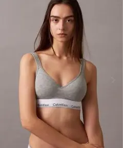 Calvin Klein Icon Cotton ブラレット Sサイズ グレー