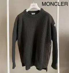 ★モンクレール ロゴマーク入 ルーズニット XS カーキ 正規品 美品★