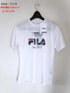 FILA・フィラ/Tシャツ/スニーカーロゴ/吸汗速乾 UVカット/Ｍサイズ/新品