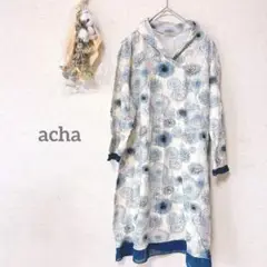 マインドフォーム アチャ♡acha♡サークルフラワー柄　チュニック　大人