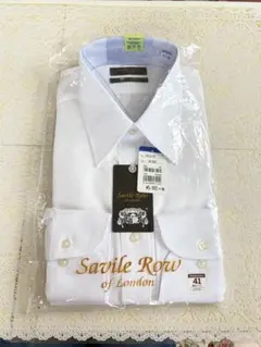 未使用【Savile Row】ワイシャツ長袖 Ｌサイズ ホワイト 平織りＬサイズ