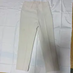 ベージュ ウエストゴム スリムパンツ