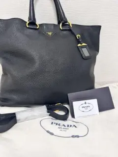 ãæ¥µçŸåã倧容é PRADA ãã©ã 2wayããã° ãã©ã㯠äžè§ããŽãã¬ãŒã