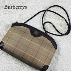 美品✨バーバリーズ ショルダーバッグ 玉虫色 ノバチェック ブラウン