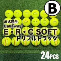 【B23】キャロウェイ ERCSOFT トリプルトラック黄 ロストボール 24球