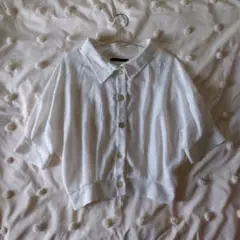 Heather ホワイト ボタン付きシャツ