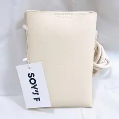 SOYSF オフホワイト ショルダーバッグ コンパクト レディース