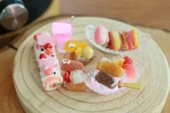ミニチュアスイーツロータスクッキーおめめ付きケーキセット
