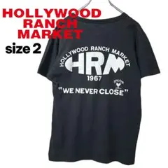 ハリウッドランチマーケット Tシャツ はブラック フェード HRM ハリラン M