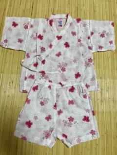 MIKI HOUSE 花柄甚平 ピンク 90cm ミキハウス