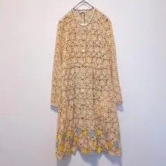 【タグ付き未使用】MANOUSH 刺繍 透かし編み ワンピース 花柄 36