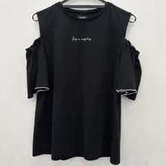 GLOBAL WORK キッズ 肩出しTシャツ 160ブラック
