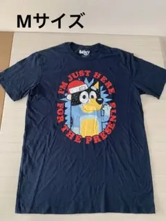 Bluey アニメ　サンタさん　ブルーイ　パパ　半袖　メンズ　Tシャツ　Mサイズ