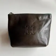 【美品】HIROFU ヒロフ ポーチ オリーブ