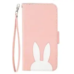 ケース Sony Xperia5 ピンク うさぎ 手帳型 かわいい
