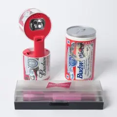 当時物 バドワイザー Budweiser BUD缶ライト 時計 3個まとめセット
