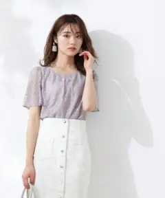 【再掲】プロポーションボディドレッシング　レースブラウス