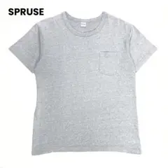 美品 SPRUSE バインダーネック コットン 半袖 ポケットTシャツ M