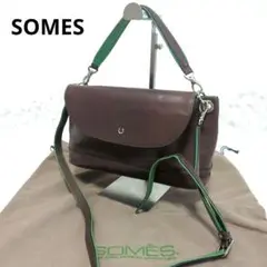 SOMES ソメスサドル 2way レザー ショルダーバッグ ブラウン 蹄鉄