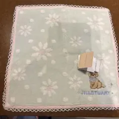 JILLSTUART ミントグリーン 花柄 ハンカチ