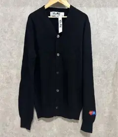 コムデギャルソン × インベイダー コラボ ウール カーディガン 黒　ブラック