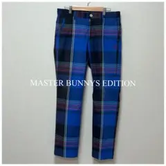 【MASTER BUNNY EDITION】ゴルフパンツ 青系チェック