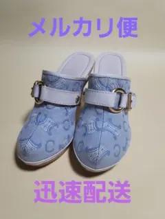 CELINE マカダム柄 サボ シューズ 靴 36 23㎝