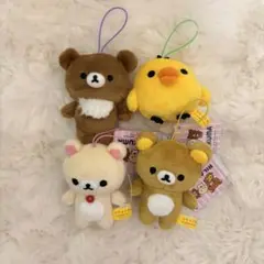 リラックマ　ゴムひも付きマスコット 4点セット
