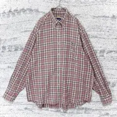 mr.JUNKO J2 チェック 長袖 ネルシャツ コットン ピンク 日本製 L