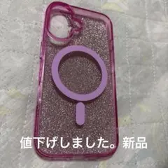 ピンク グリッター iPhone16ケース
