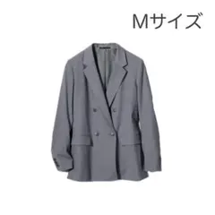 【Mサイズ】UNIQLOユニクロ　ダブルジャケット　グレー