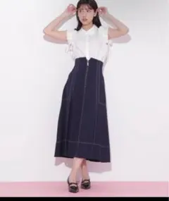 【完売】ジルバイジルスチュアート　フロントジップタックスカート