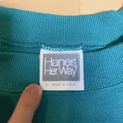 Hanes made in USA HerWay 花柄刺繍 スウェット