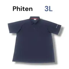 Phiten★メンズポロシャツ★3L★ネイビー★T72901