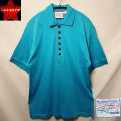 【90s reebok】グレッグノーマン ポロシャツ 半袖シャツ 水色 サメ S