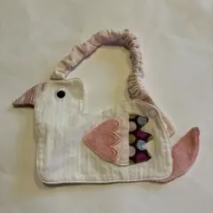 ベビー用スタイ　ピンク　鳩