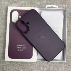「新品未使用」iPhone 16 レザーケース パープル MagSafe対応