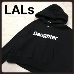 LALs 短丈パーカー レディース フリーサイズ ブラック 黒 ロゴ
