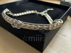 CHANELシャネル ロゴ ゴールドu0026クリスタル チョーカー ネックレス