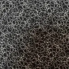 マイケルミラー生地　グルグル(黒×白)110×45