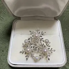 MIKIMOTO　ミキモト　2way　ネックレス　ブローチ　雪結晶　パール Yahoo!オークション -「雪 結晶」(ミキモト) (ブランド