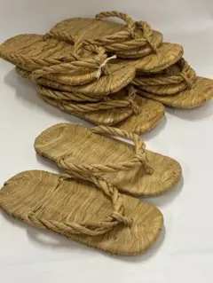 ほぼ未使用 茶道具 水屋道具 露地草履（草鞋）5足セット 天然素材 紙箱 茶道具 水屋道具 草履 草鞋 露地草履 一足〜 竹皮草履 : 茶道具