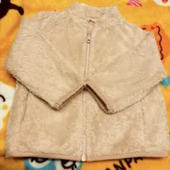 UNIQLOピンクベージュ(80cm) フリースキッズ服