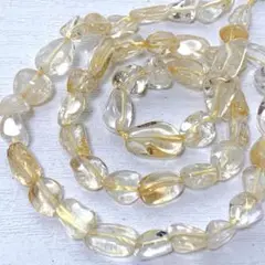 bi174/SALE！天然石◇シトリン　タンブル　1連
